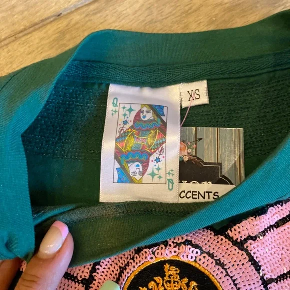 QUEEN OF SPARKLES Queen of Chmpagne Green Dress - Picture 4 of 5